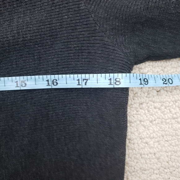 JONES NEW YORK  Grey Sweater Dress Ribbed Knit Long Sleeve - Picture 5 of 10